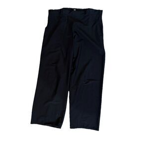 Eileen Fisher Medium Petite 4 System Stretch Crepe Pants Black Crop Wide Leg